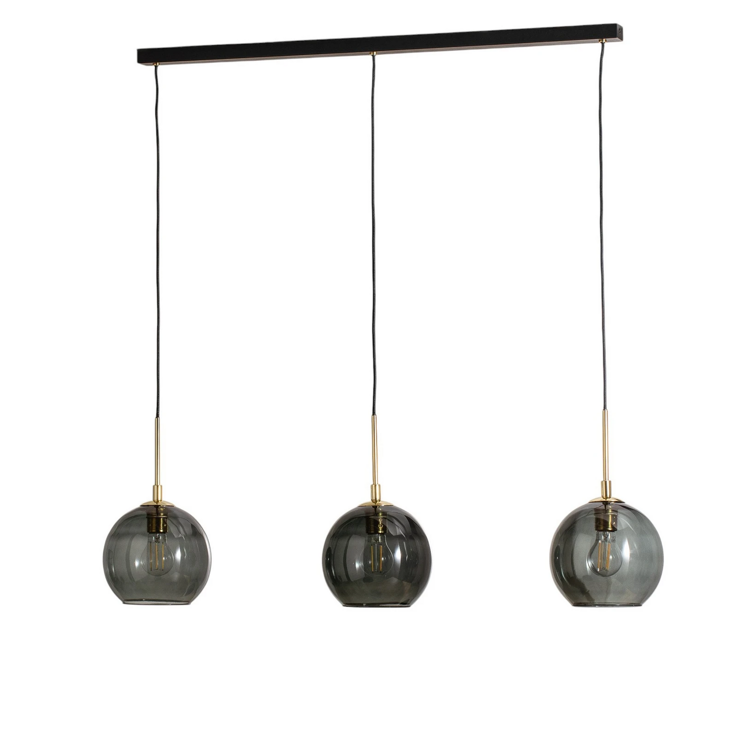 Argon Hängelampe Dulce, Rauchgrau/Schwarz, Glas, 3 Flammig B-Ware - 5902553237948