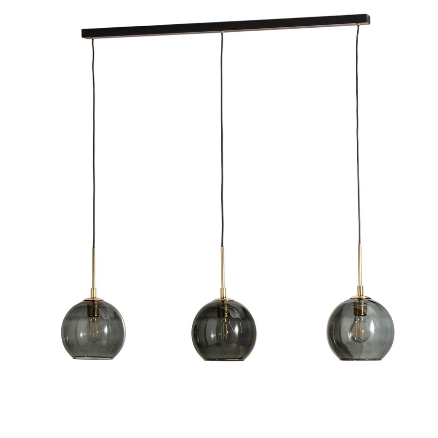 Argon Hängelampe Dulce, Rauchgrau/Schwarz, Glas, 3 Flammig B-Ware - 5902553237948