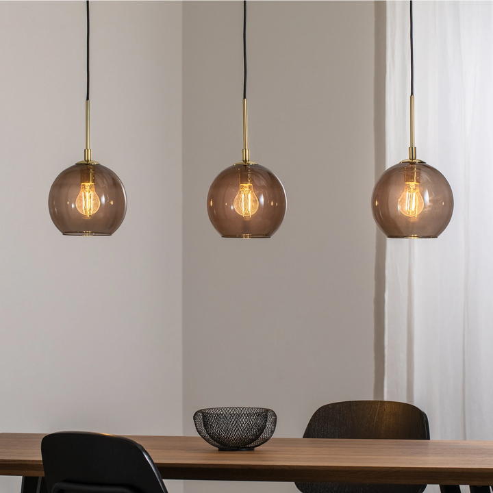 Argon Hängelampe Dulce, Rauchgrau/Schwarz, Glas, 3 Flammig B-Ware - 5902553237948