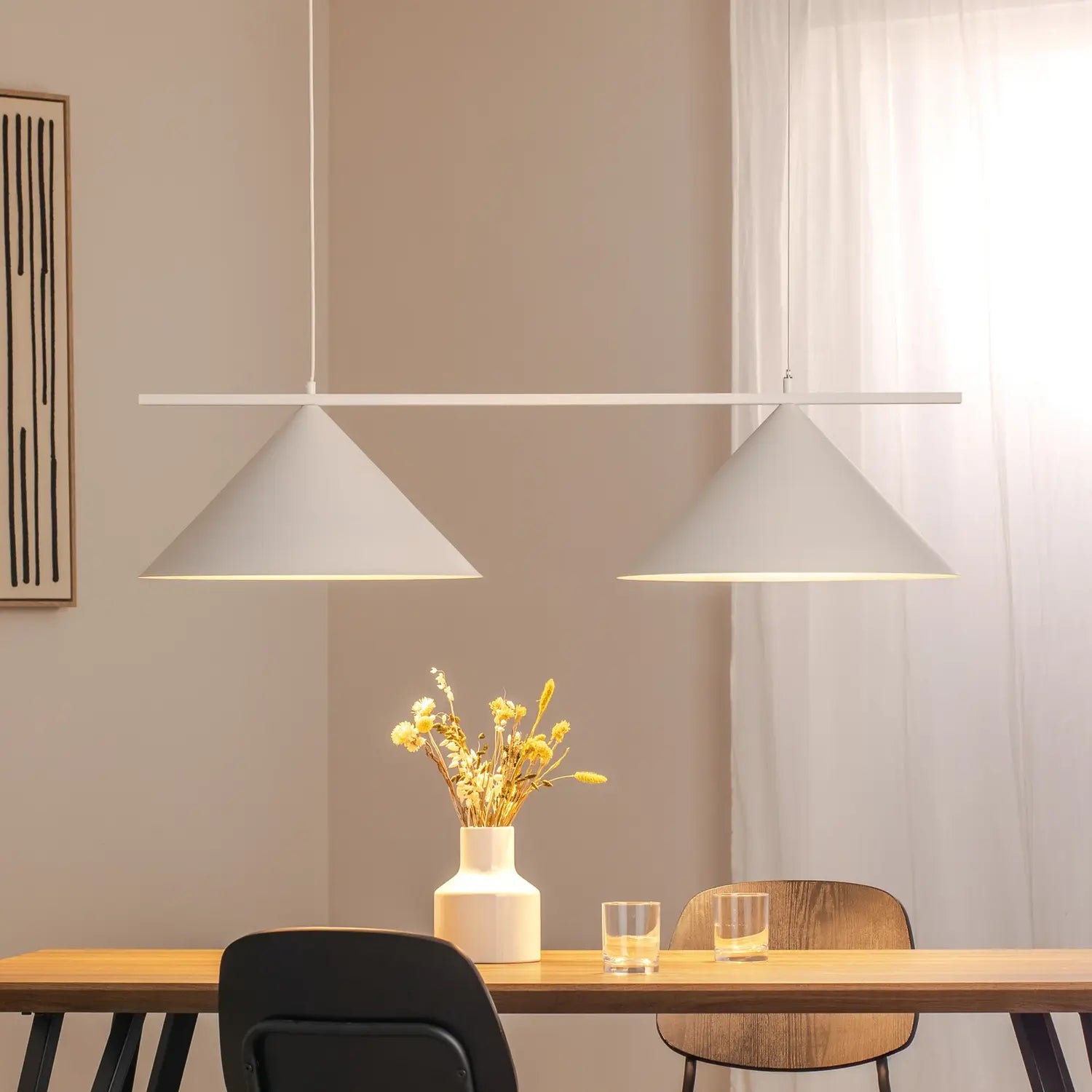 B-Ware Capital Pendelleuchte Hängelampe Weiß Metall Wohnzimmer Esszimmer Beleuchtung - 5902693709435