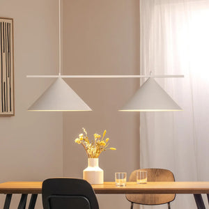 B-Ware Capital Pendelleuchte Hängelampe Weiß Metall Wohnzimmer Esszimmer Beleuchtung