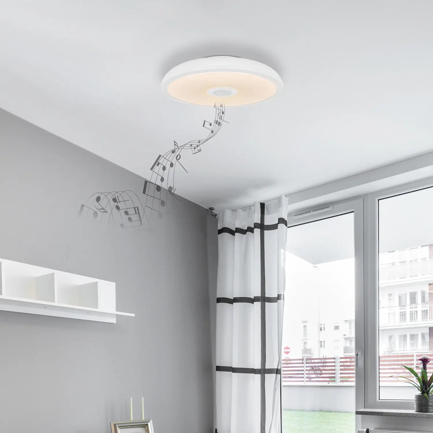 B-Ware Globo Deckenleuchte Lampe Led Lautsprecher Rgbw Weiß Fernbedienung Kunststoff - 9007371421848