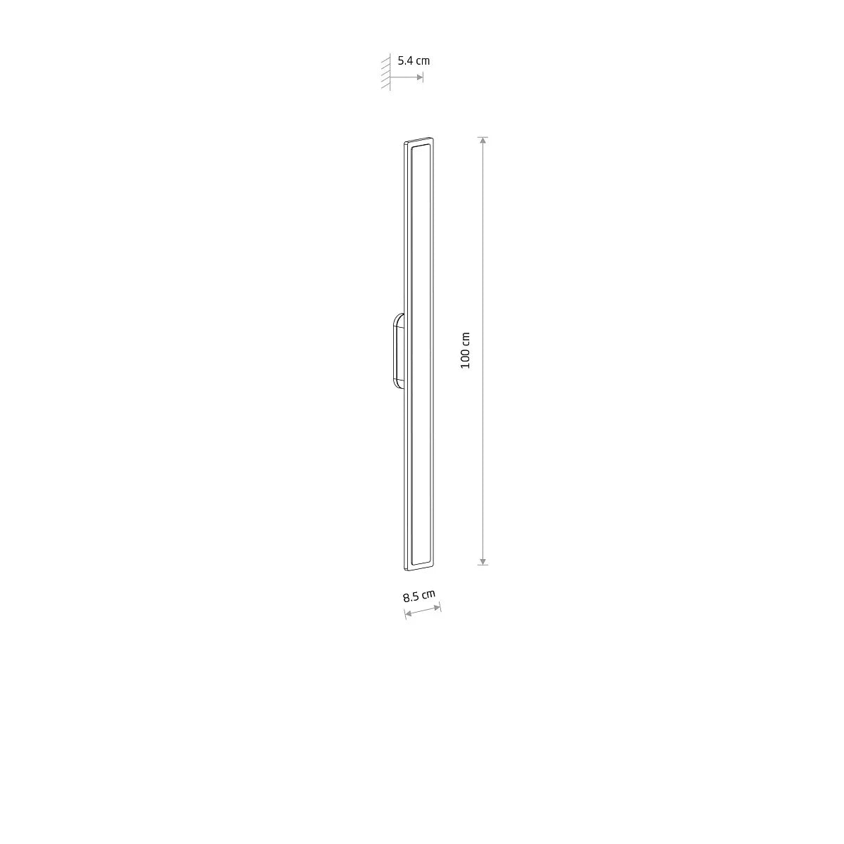 B-Ware Nowodvorski Wandleuchte Wandlampe Led Schwarz Isla 100 Cm Warmweiß Ip54 22 W - 5903139115537