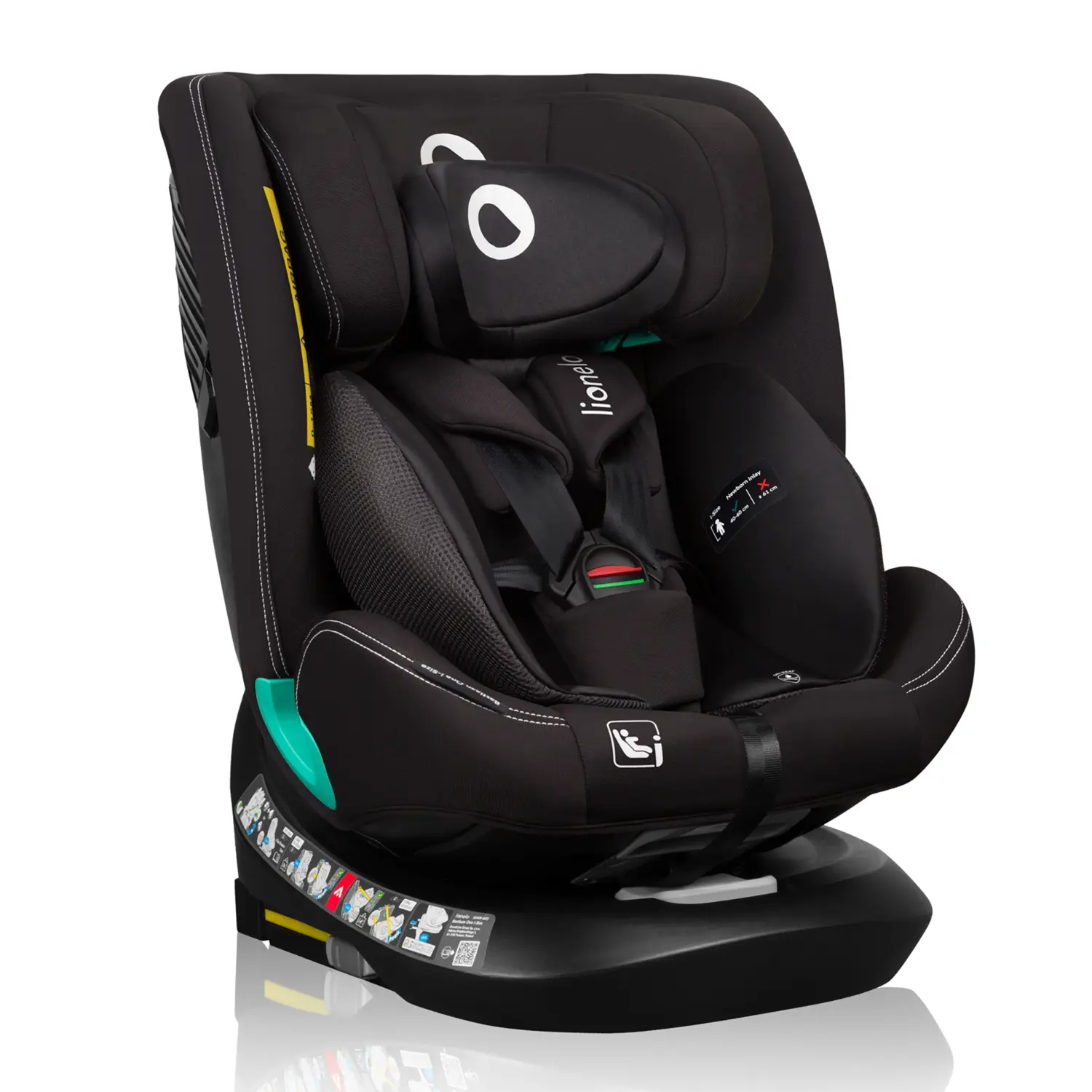 Lionelo Kindersitz Autositz Sitz Bastiaan One I Size Black Carbon Drehbar 360° B-Ware