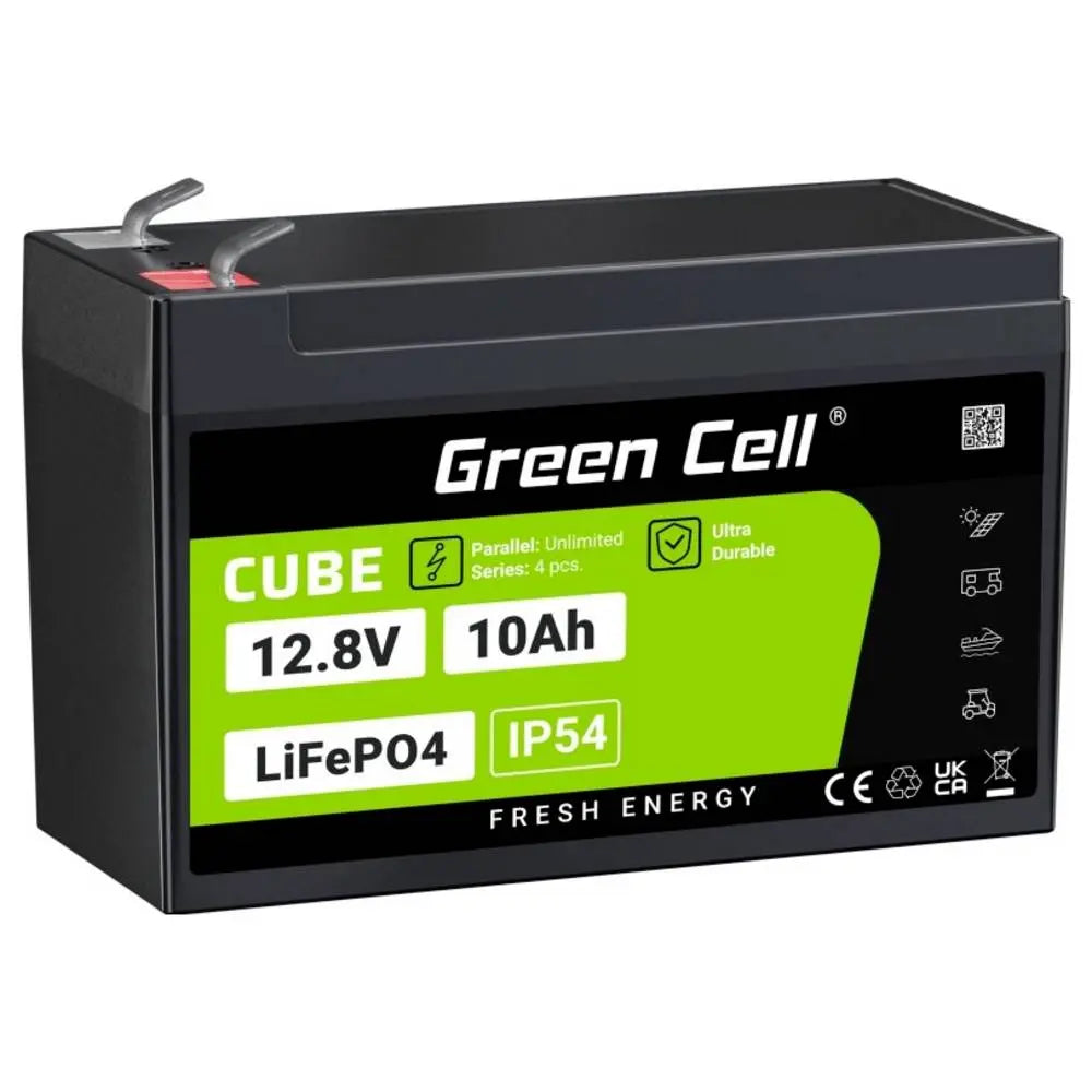 B-Ware Green Cell Spezialakku Batterie Li Fe Po4 Akku Block Flachstecker 12.8 V 10 Ah - 5904326374898