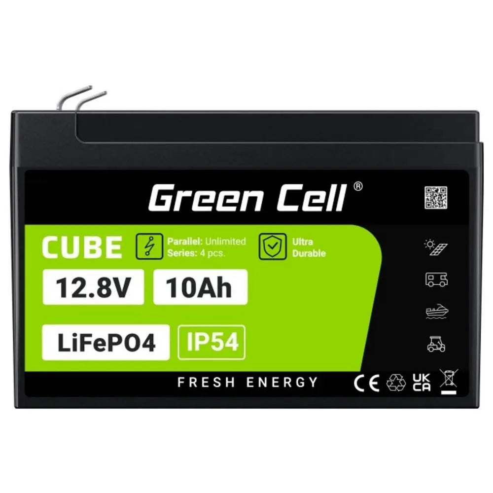 B-Ware Green Cell Spezialakku Batterie Li Fe Po4 Akku Block Flachstecker 12.8 V 10 Ah - 5904326374898