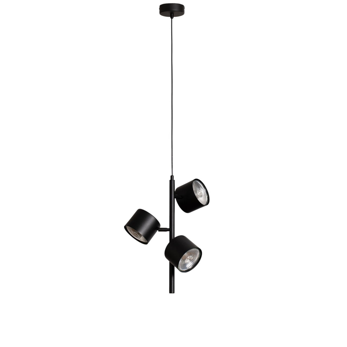ALDEX 1047E Pendelleuchte Hängelampe Leuchte schwarz 3-flammig Metall dimmbar - 5904798651565