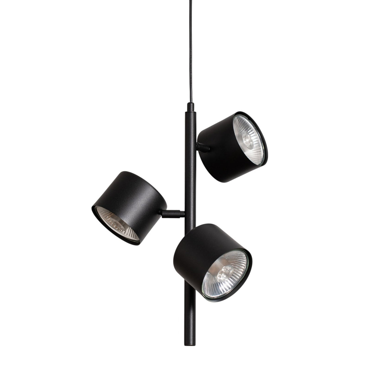 ALDEX 1047E Pendelleuchte Hängelampe Leuchte schwarz 3-flammig Metall dimmbar - 5904798651565
