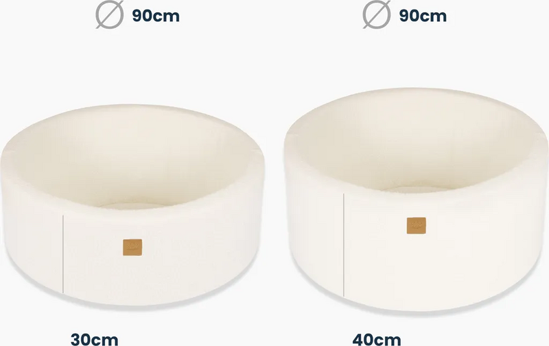 B-Ware Meow Baby Bällebad Pool Babyspielplatz Ball Bad 90x30cm Bälle Gold Beige Weiß82