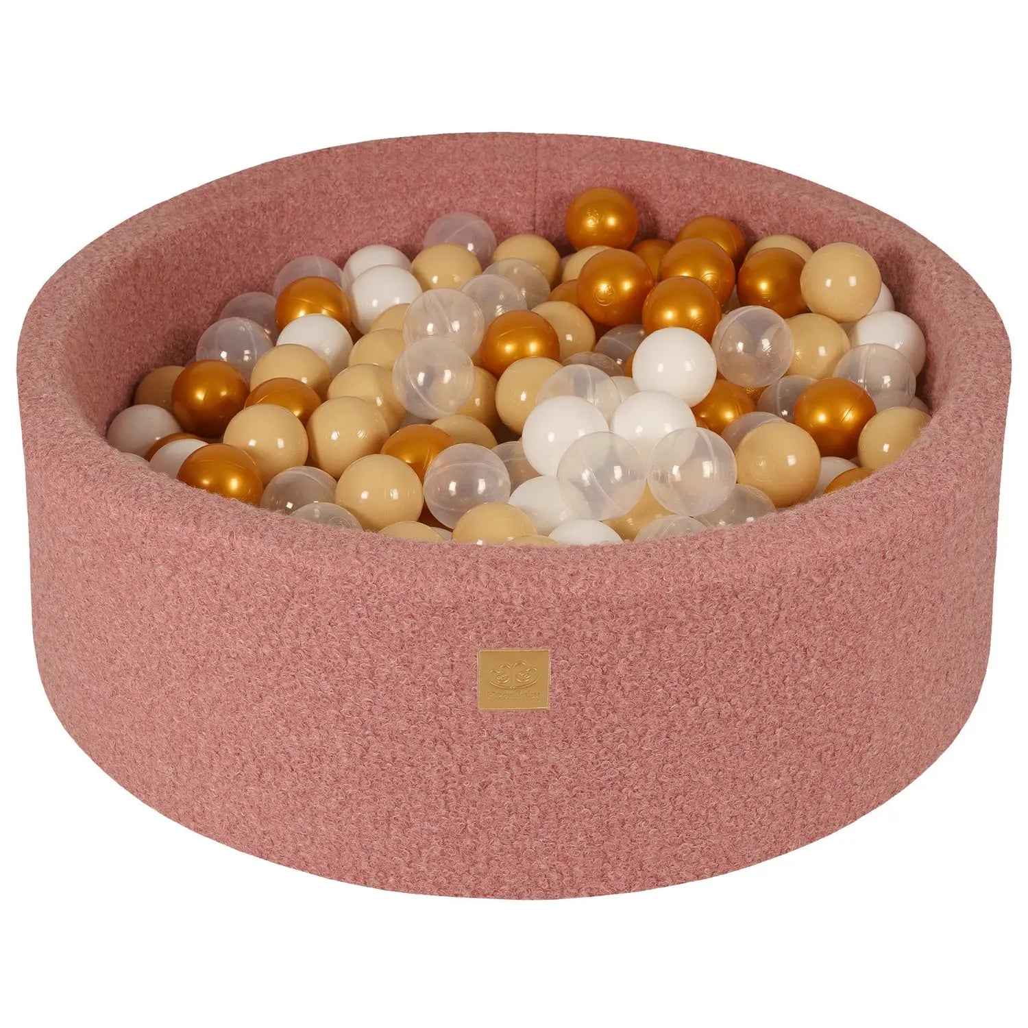 Meow Baby Bällebad Pool Kinder Bällebad Rosa Bälle Gold Beige Weiß Transparent B-Ware