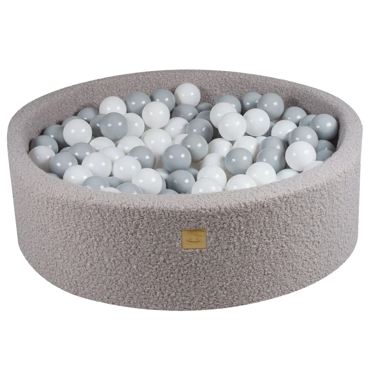 Meow Baby Boucle Bällebad Spielpool Graues Rundes Kinderballbecken Bällepool B-Ware - 5905490261816