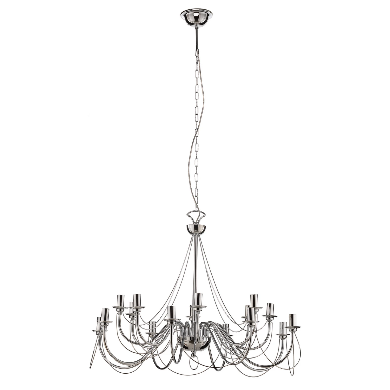 Domiluce Kronleuchter Deckenleuchte Retro Chrom 16 Flammig Wohnzimmer Esszimmer B-Ware - 5905563001660