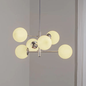 B-Ware Domiluce Hängeleuchte Pendelleuchte Aurora Deckenlampe E14 Chrom Glas Siehe Text