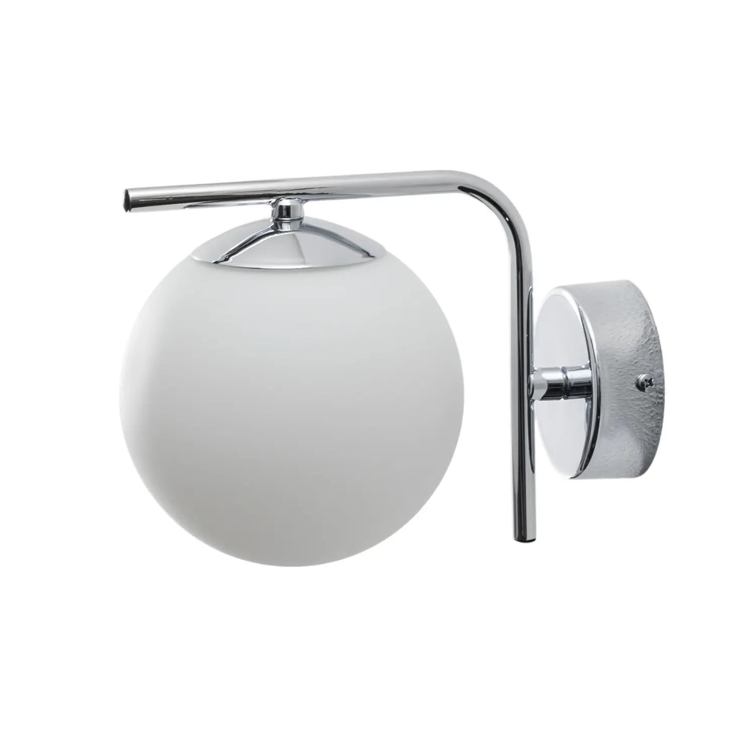 B-Ware Domiluce Wandleuchte Wandlampe Aurora Glas Metall Chrom Weiß Kugel 17 Cm E14 Led - 5905563004302