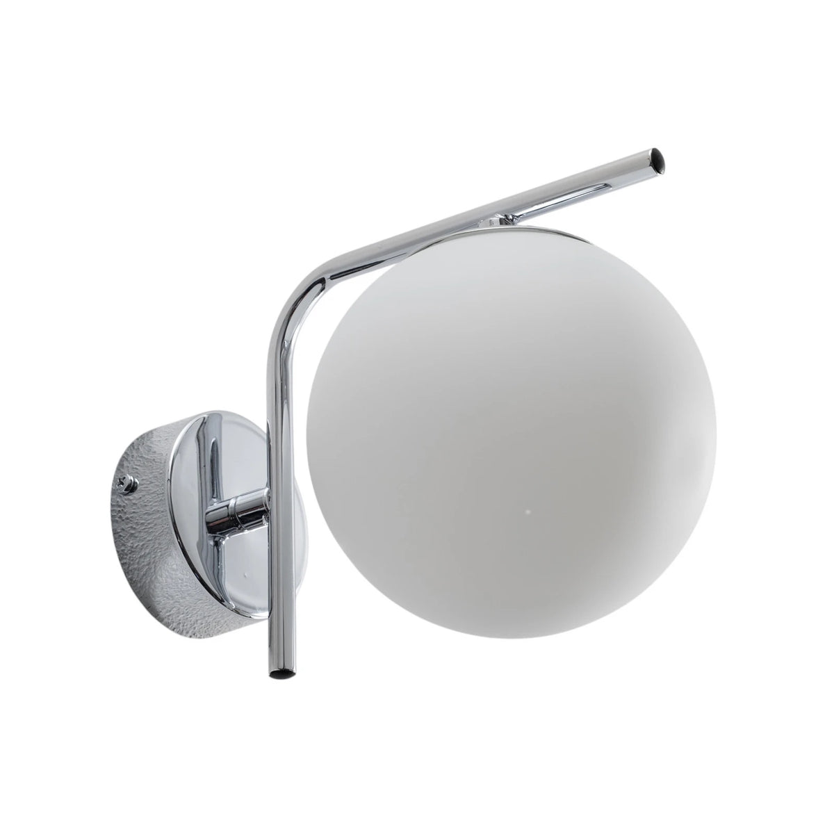 Domiluce Wandleuchte Wandlampe Aurora Glas Metall Chrom Weiß Kugel 17 cm E14 LED - 5905563004302