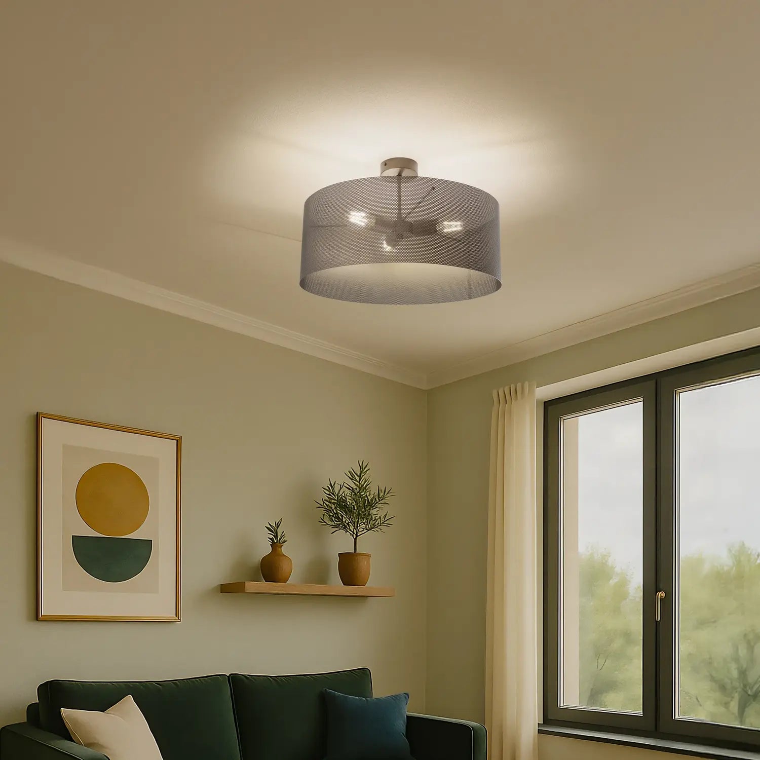 B-Ware Domiluce Deckenlampe Leuchte Zofia Kaffeebraun Metall E27 50cm 3 Flammig Lampe - 5905563004425