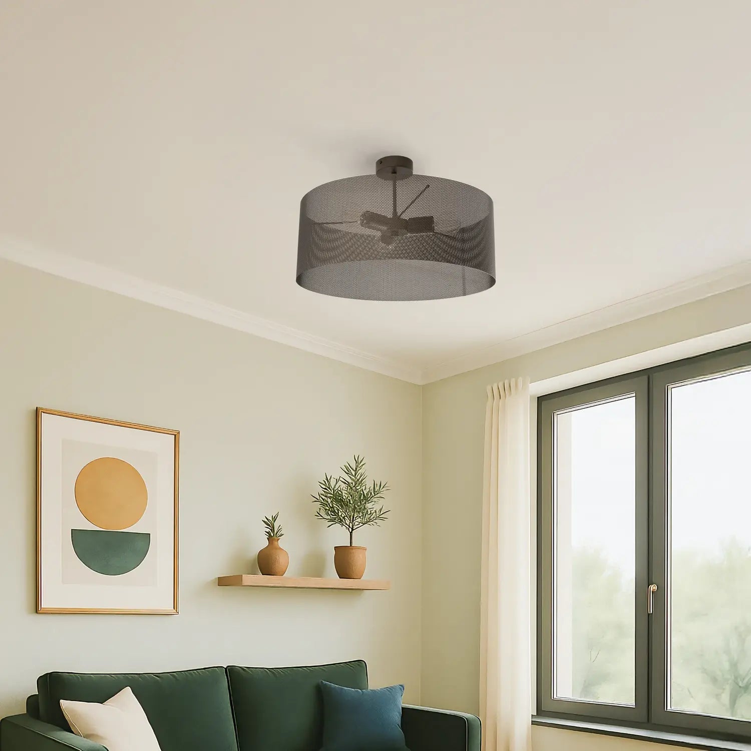 B-Ware Domiluce Deckenlampe Leuchte Zofia Kaffeebraun Metall E27 50cm 3 Flammig Lampe - 5905563004425