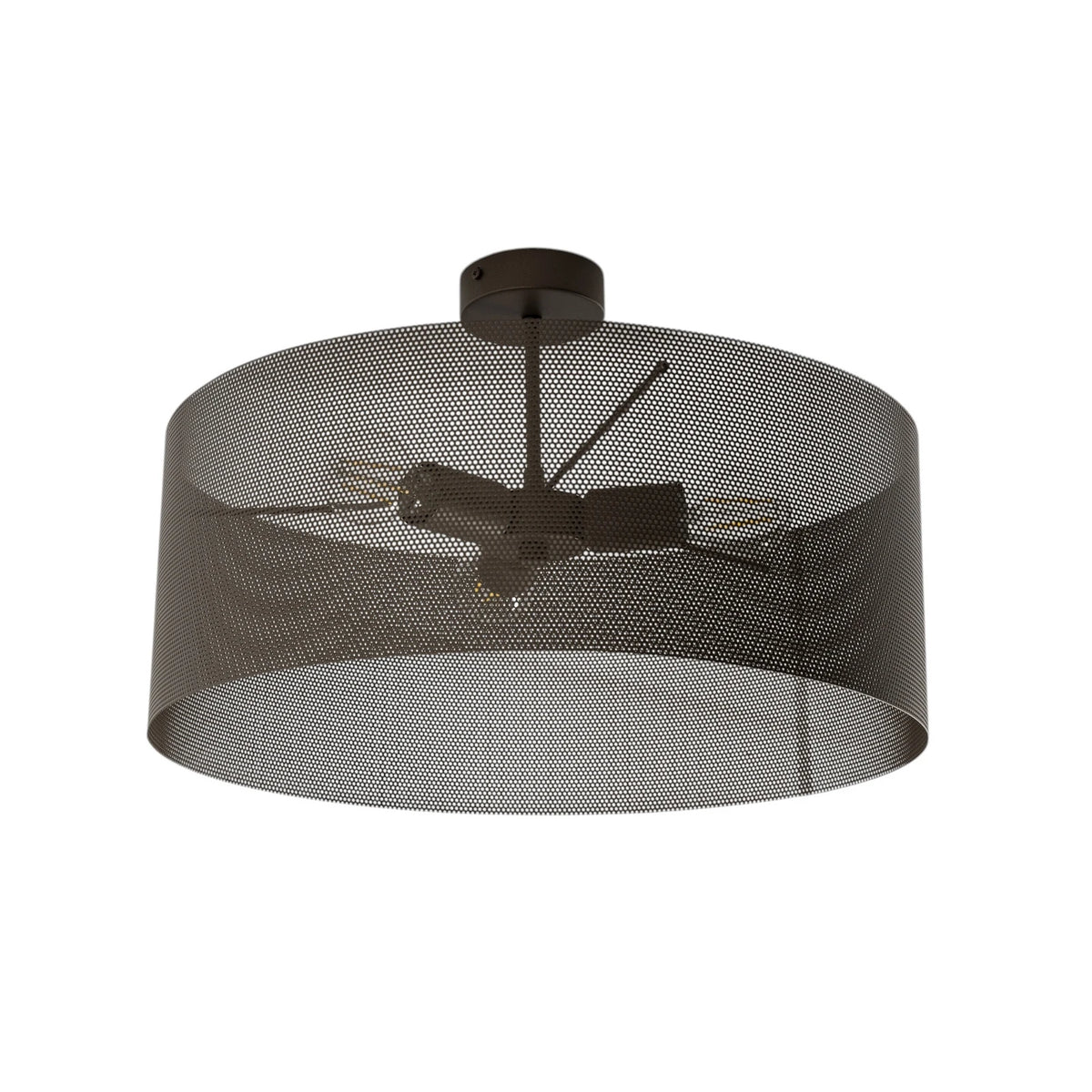 Domiluce Deckenlampe Leuchte Zofia kaffeebraun Metall E27 50cm 3-flammig Lampe - 5905563004425