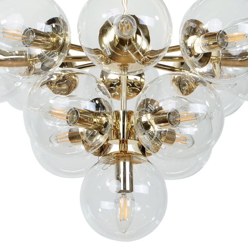 B-Ware Domiluce Deckenleuchte Zimmerlampe Zumba Glas Metall Gold E14 Led 13 Flammig - 5905563004678