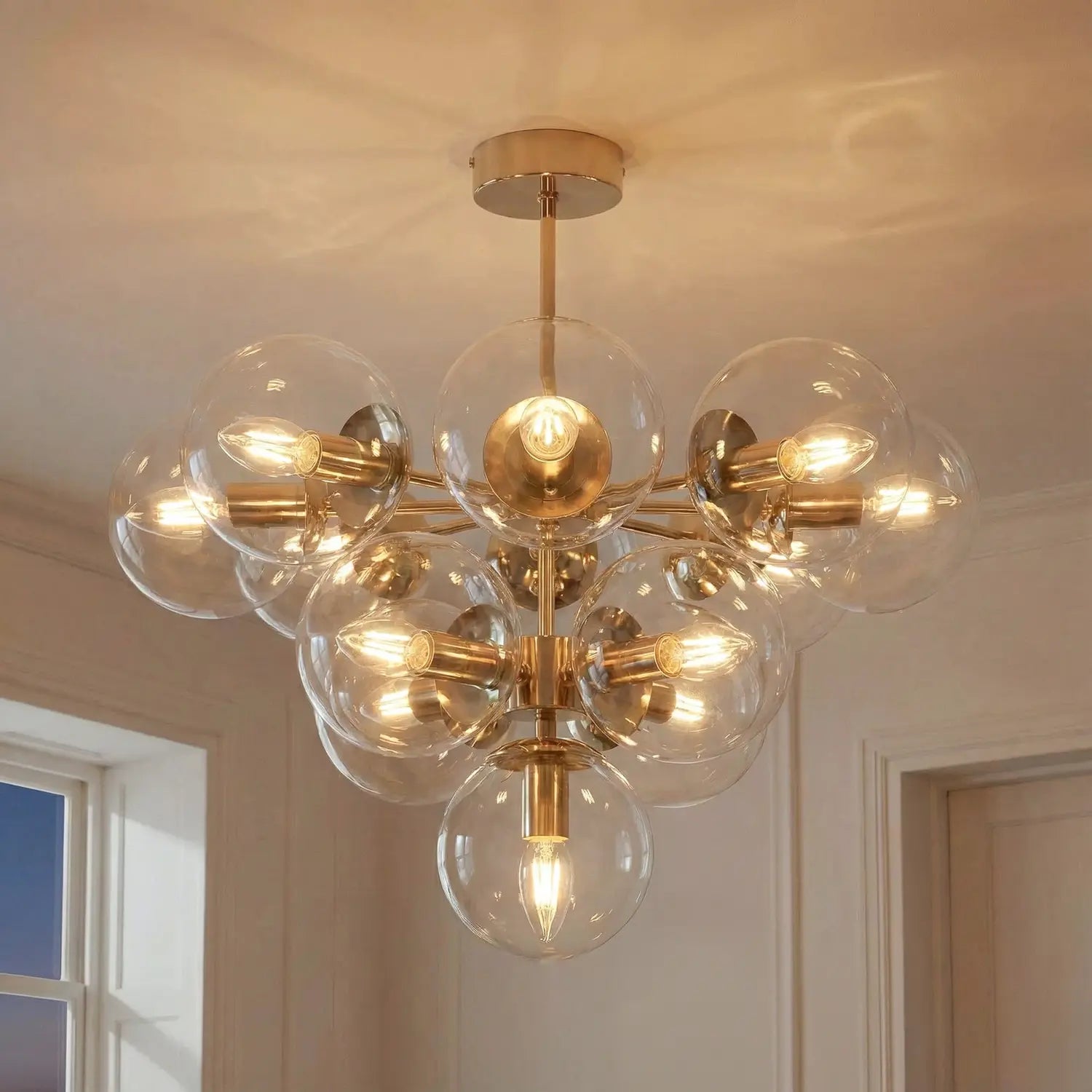B-Ware Domiluce Deckenleuchte Zimmerlampe Zumba Glas Metall Gold E14 Led 13 Flammig - 5905563004678