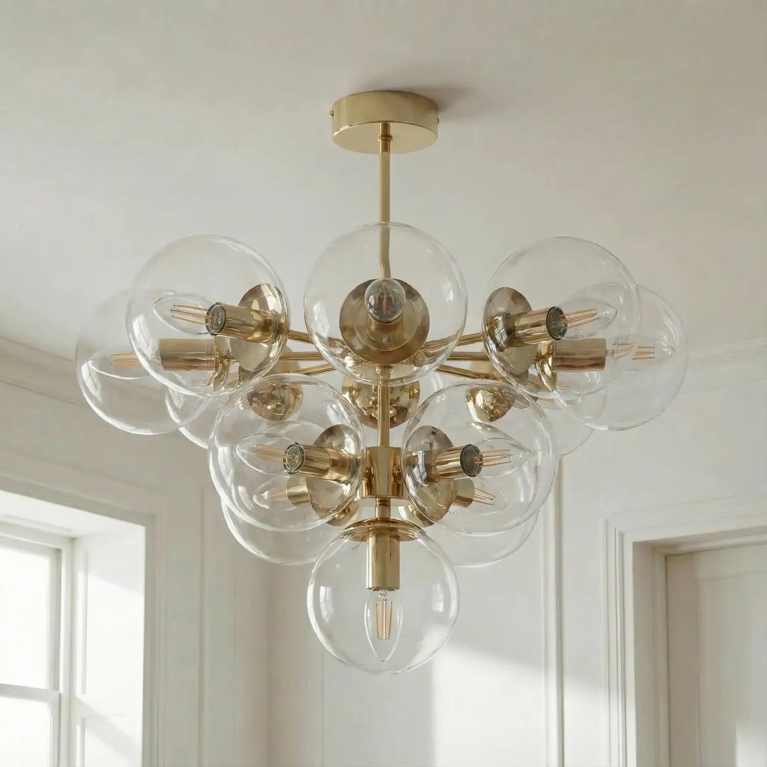 B-Ware Domiluce Deckenleuchte Zimmerlampe Zumba Glas Metall Gold E14 Led 13 Flammig - 5905563004678