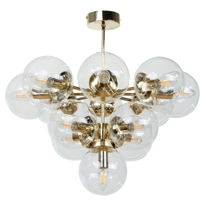 B-Ware Domiluce Deckenleuchte Zimmerlampe Zumba Glas Metall Gold E14 Led 13 Flammig - 5905563004678