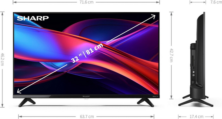 Sharp Led Tv Fernseher 32 Gd2225 E 32 Zoll Wxga Smart Tv Siehe Text/Foto B-Ware - 5905683270717