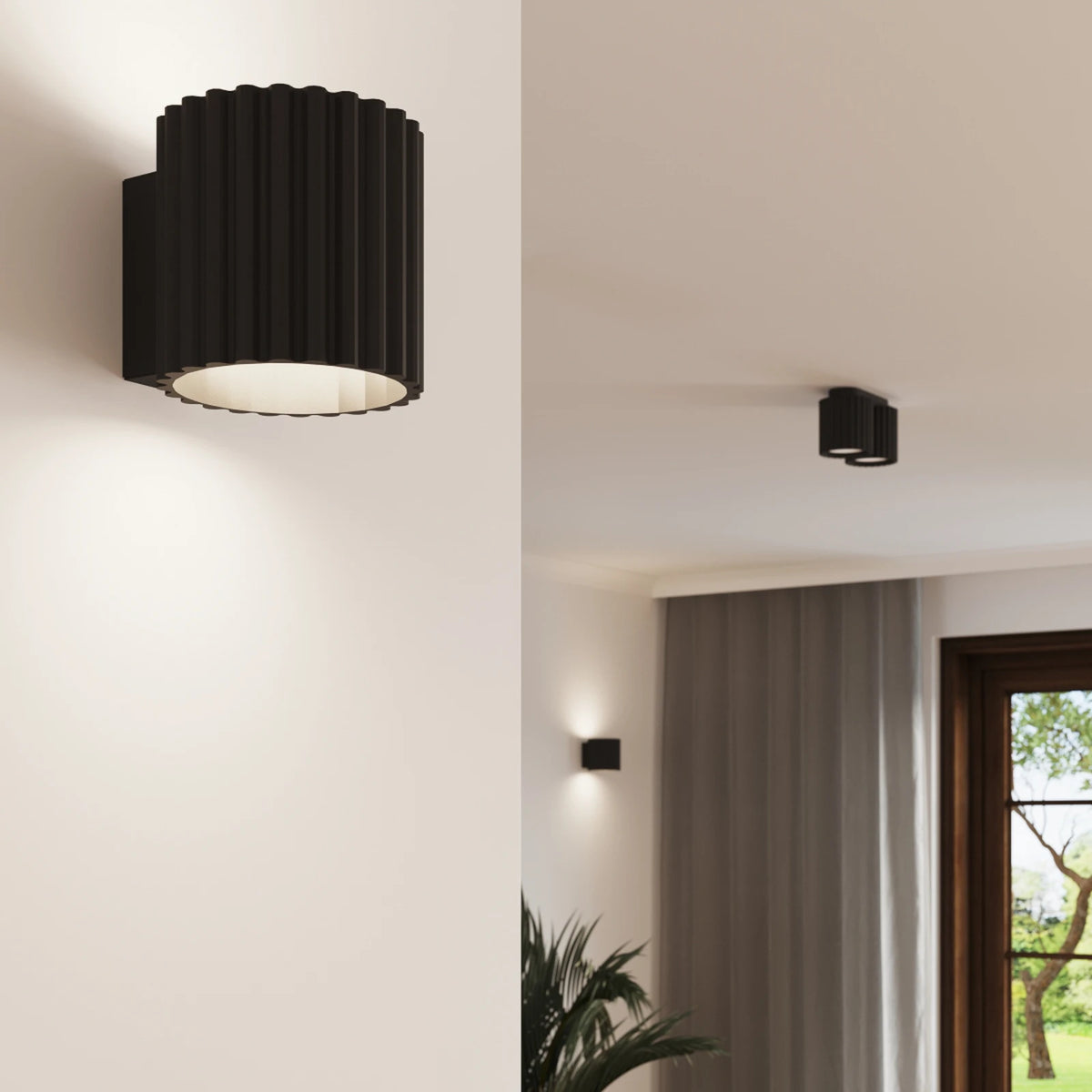 SOLLUX Wandleuchte Wandlampe Lampe RIBLA schwarz Aluminium Beleuchtung G9 LED - 5907073081064