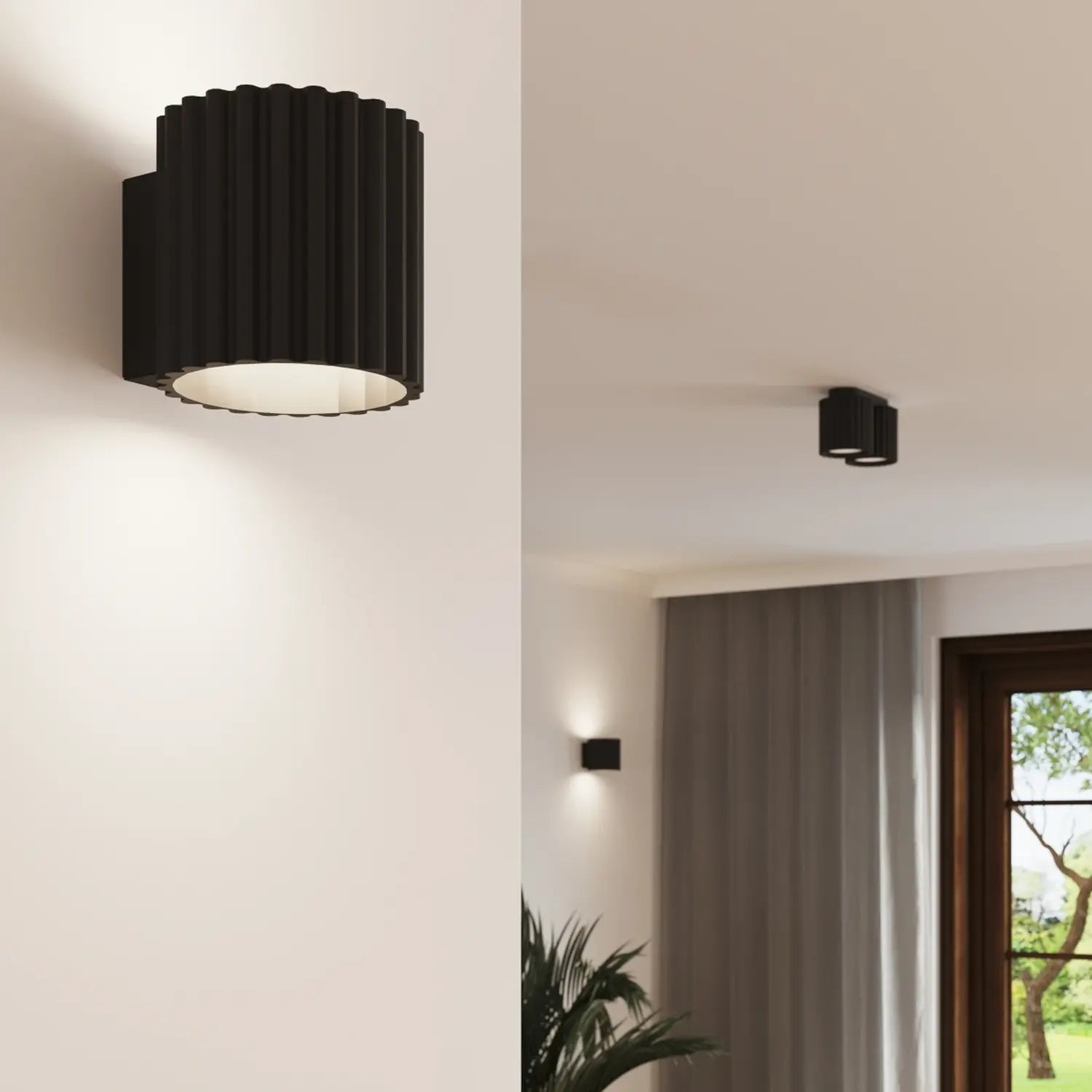 B-Ware Sollux Wandleuchte Wandlampe Lampe Ribla Schwarz Aluminium Beleuchtung G9 Led - 5907073081064