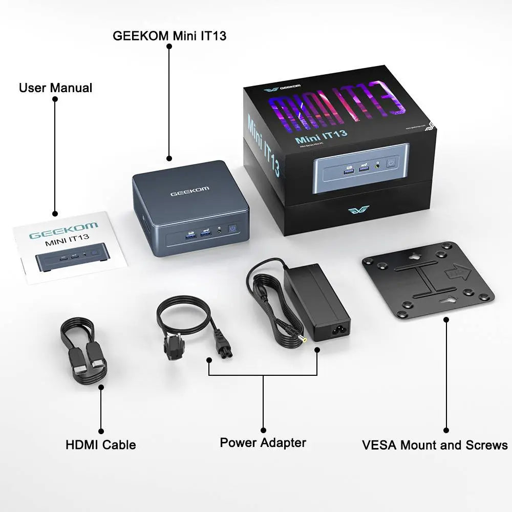 B-Ware Geekom Mini Pc Computer It13 Intel Core I7 32 Gb Ram 1 Tb Ssd Windows 11 Pro  - 5907085524764