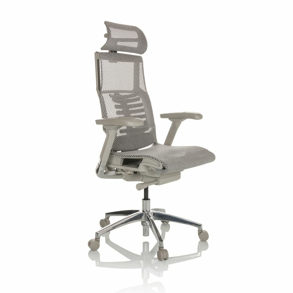 B-Ware Hjh Office Bürostuhl Chefsessel Dynafit Ii G Netzstoff Hellgrau Schreibtisch