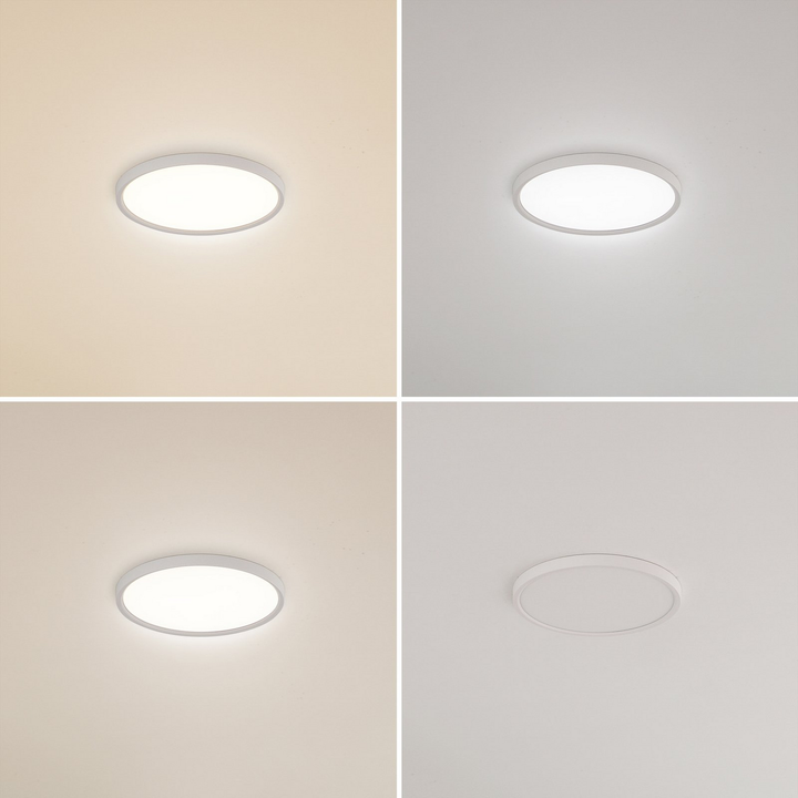 Lindby LED-Deckenleuchte Deika Deckenlampe Deckenlicht 30 cm weiß Kunststoff CCT