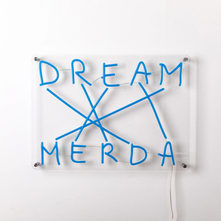 Seletti Dream Merda Led Deko Wandleuchte Wandleuchte Wandlampe Lampe Licht Blau B-Ware - 8008215130057