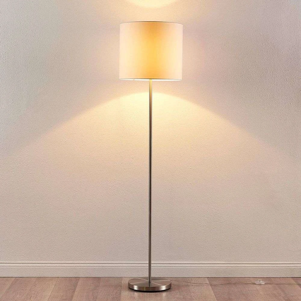 Lampadaire Lindby Parsa de seconde catégorie, éclairage LED, culot E27, 1 ampoule