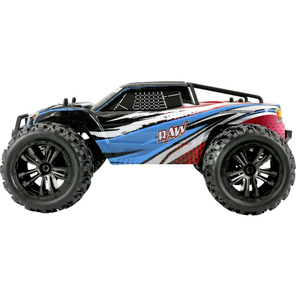 B-Ware Reely Raw Blau Brushed 1:14 Rc Modellauto Monstertruck Elektro Allradantrieb 4 W
