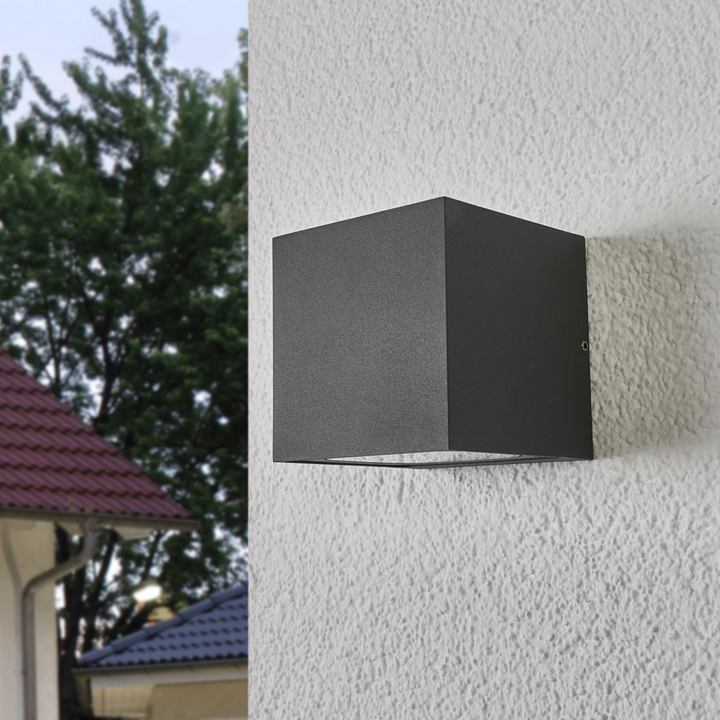 Lucande Merjem Led Wandleuchte Wandlampe Außenlampe Wandleuchte Lampe Dunkelgrau B-Ware
