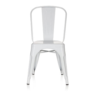 B-Ware hjh OFFICE Stuhl Sitzmöbel Bistrostuhl weiss stapelbar Gastronomie Sitz
