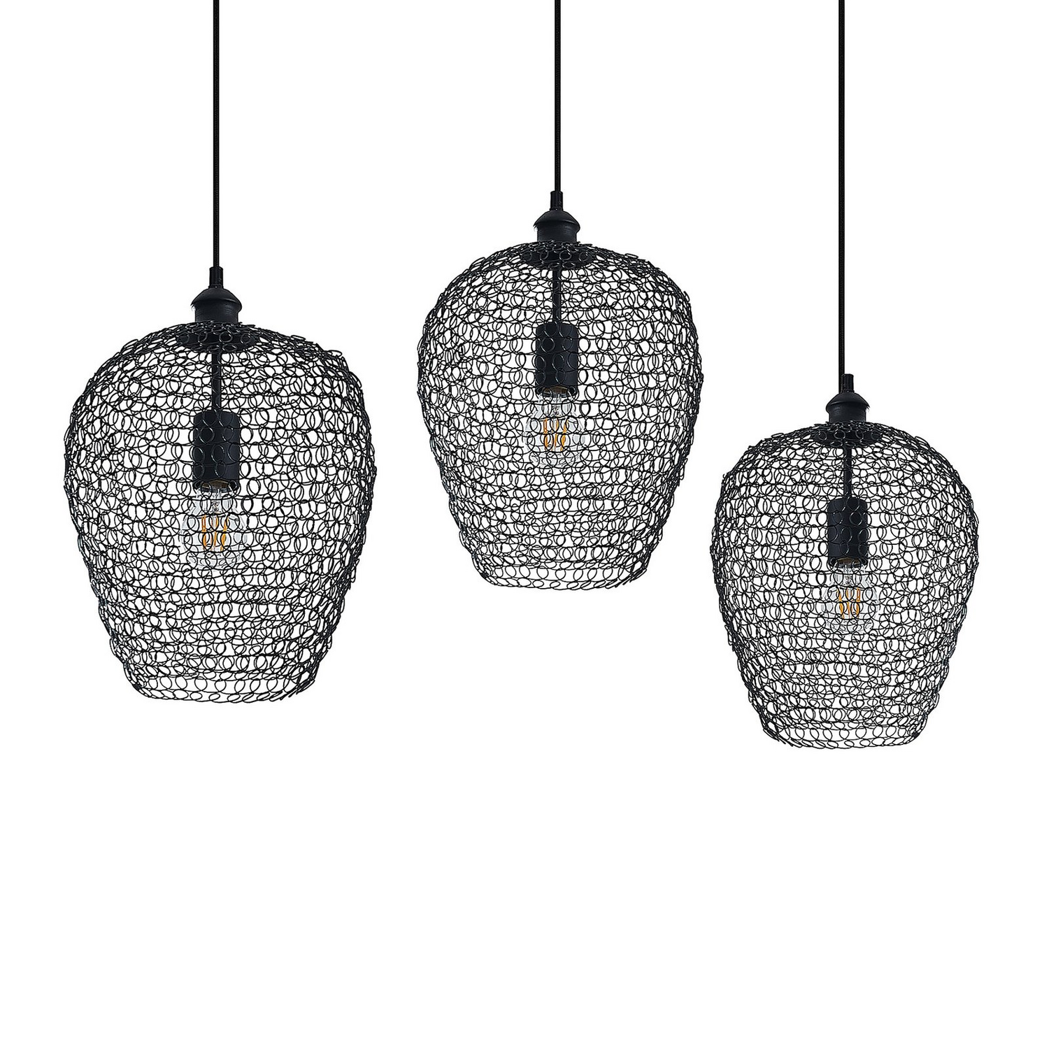 Lindby Benja Pendellampe Hängeleuchte Hängelampe Deckenlampe Dreiflammig Schw214 B-Ware - 4251911710472