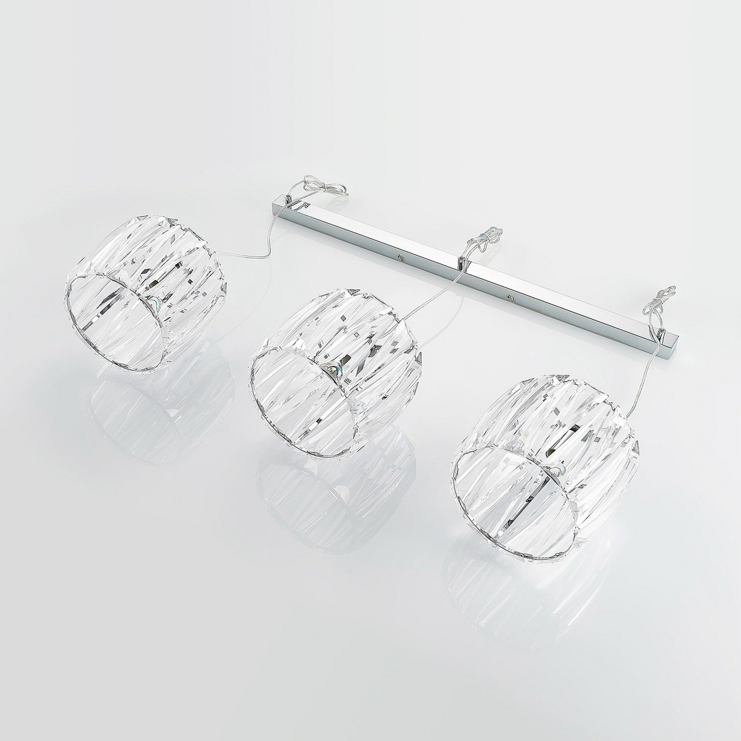 Lindby Sofia Balkenleuchte Pendelleuchte Deckenlampe Dreiflammig Klar Chrom447 B-Ware