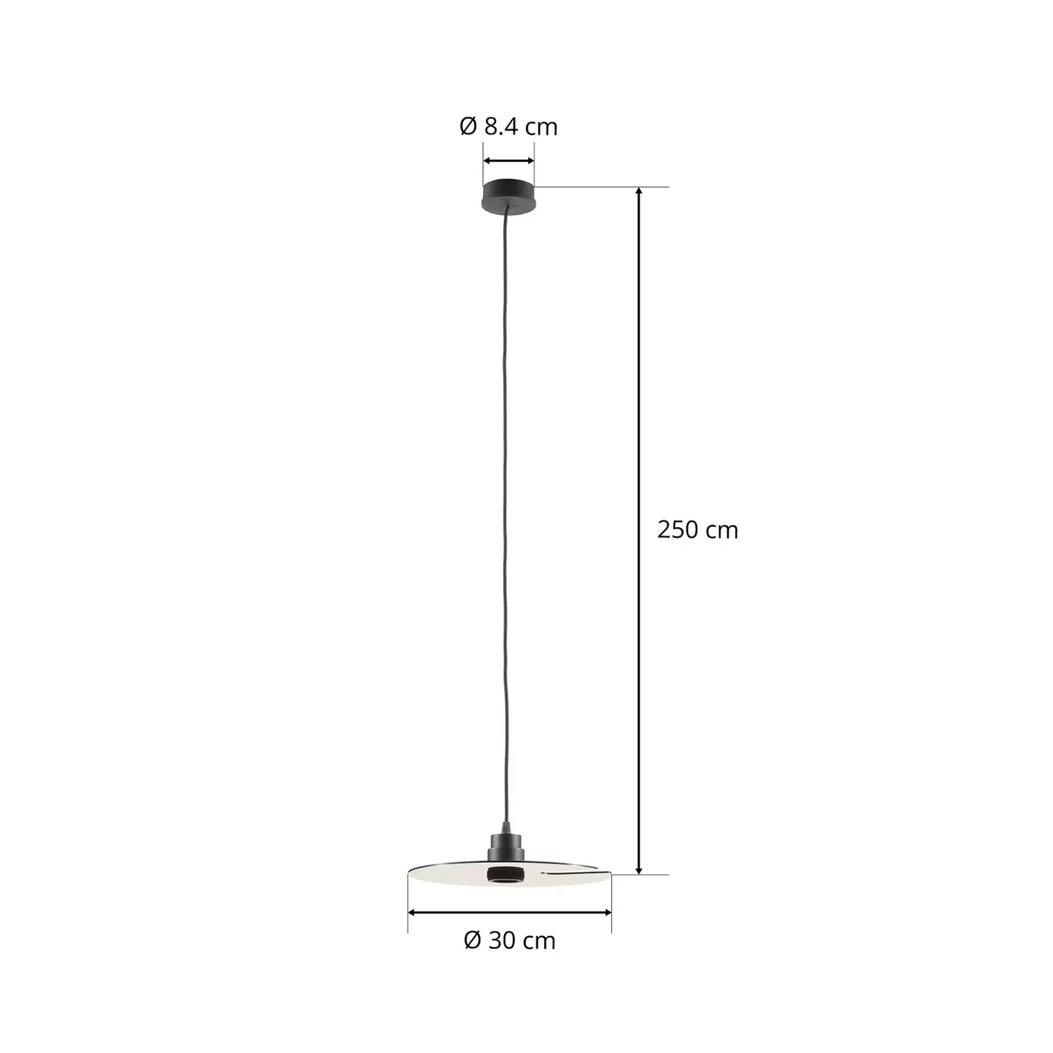 Wever & Ducré Lighting Mirro 1.0 Pendelleuchte Lampe Leuchte 250cm Schwarz Chrom B-Ware - 9658029