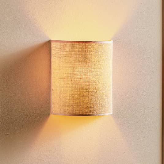 B-Ware Wandleuchte Jute Wandlampe Außenwandleuchte Außenlampe Lampe Leuchte Naturbraun