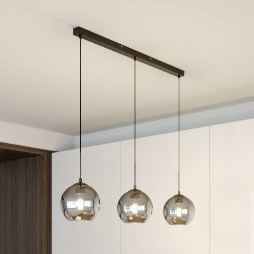 Lindby Sofian Hängeleuchte Deckenleuchte Lampe Leuchte Licht 3 Flg E27 Rauchgrau B-Ware - 4251096565430