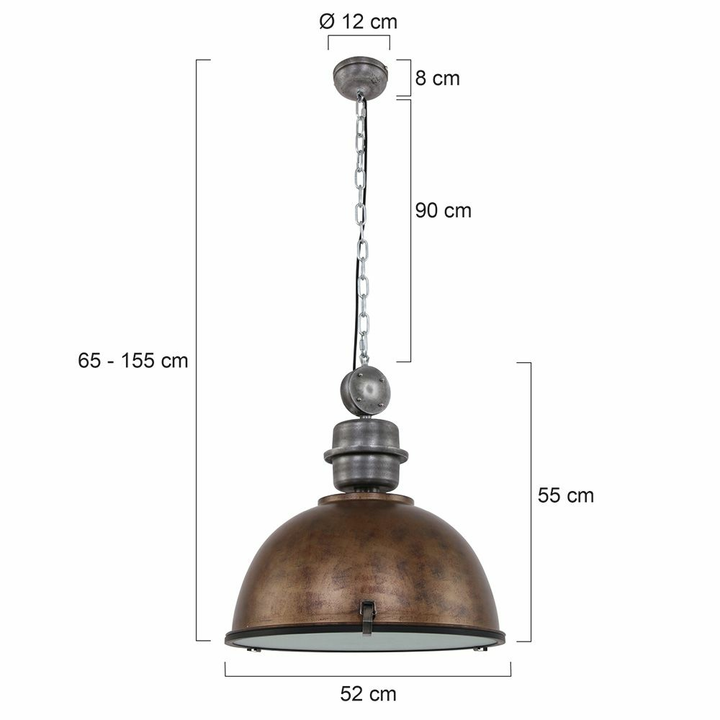 Steinhauer Braune Hängeleuchte Hängeleuchte Lampe Bikkel Xxl Im Industriedesign B-Ware
