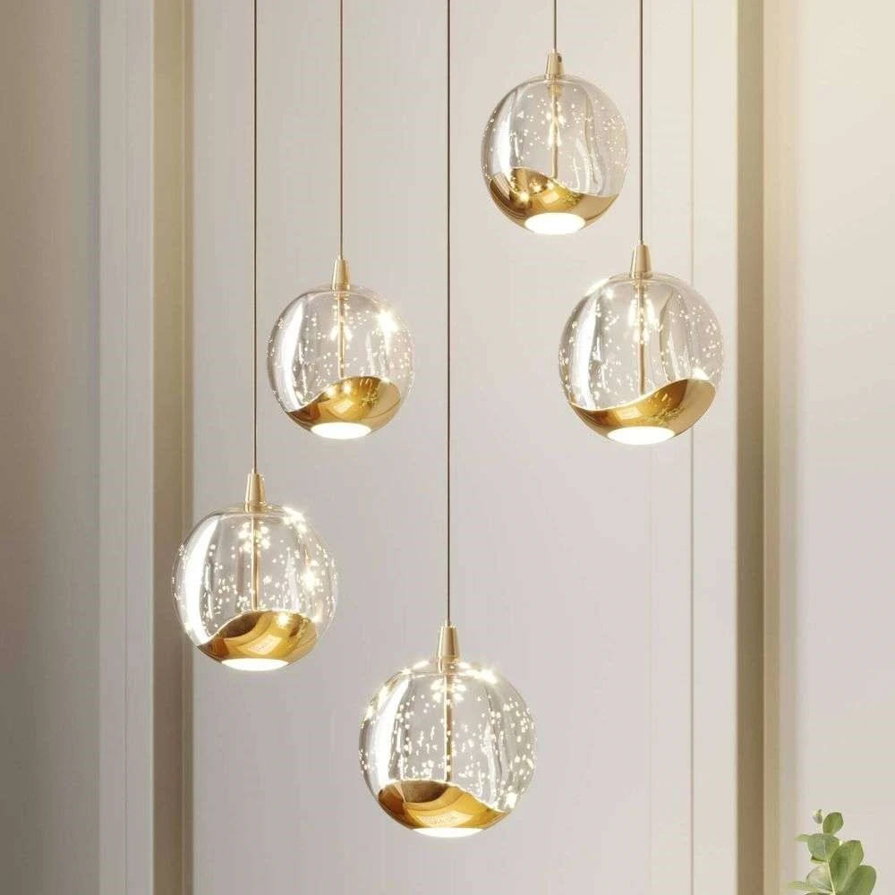 Lucande Led Pendelleuchte Hayley Hängelampe Deckenlampe Lampe 5 Flmg Glas G629 B-Ware - 4251096562477