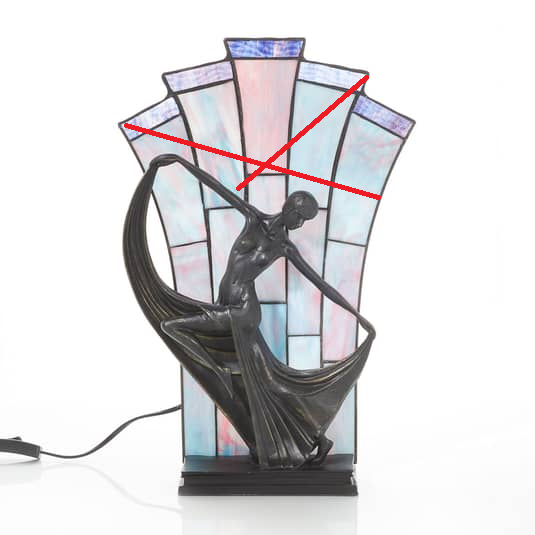 Artistar Tischleuchte Flamina im Tiffany-Stil Schreibtischlampe OHNE GLAS sBilde