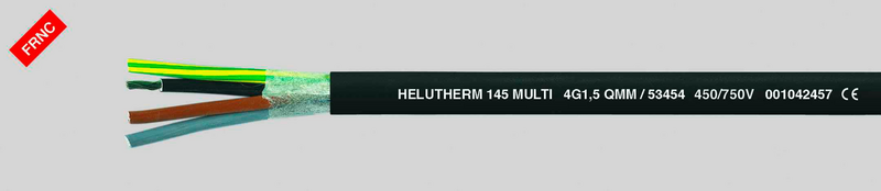Helukabel HELUTHERM 145 Multi Hochtemperaturleitung 4 G 1.50 mm² Schwarz 100 m