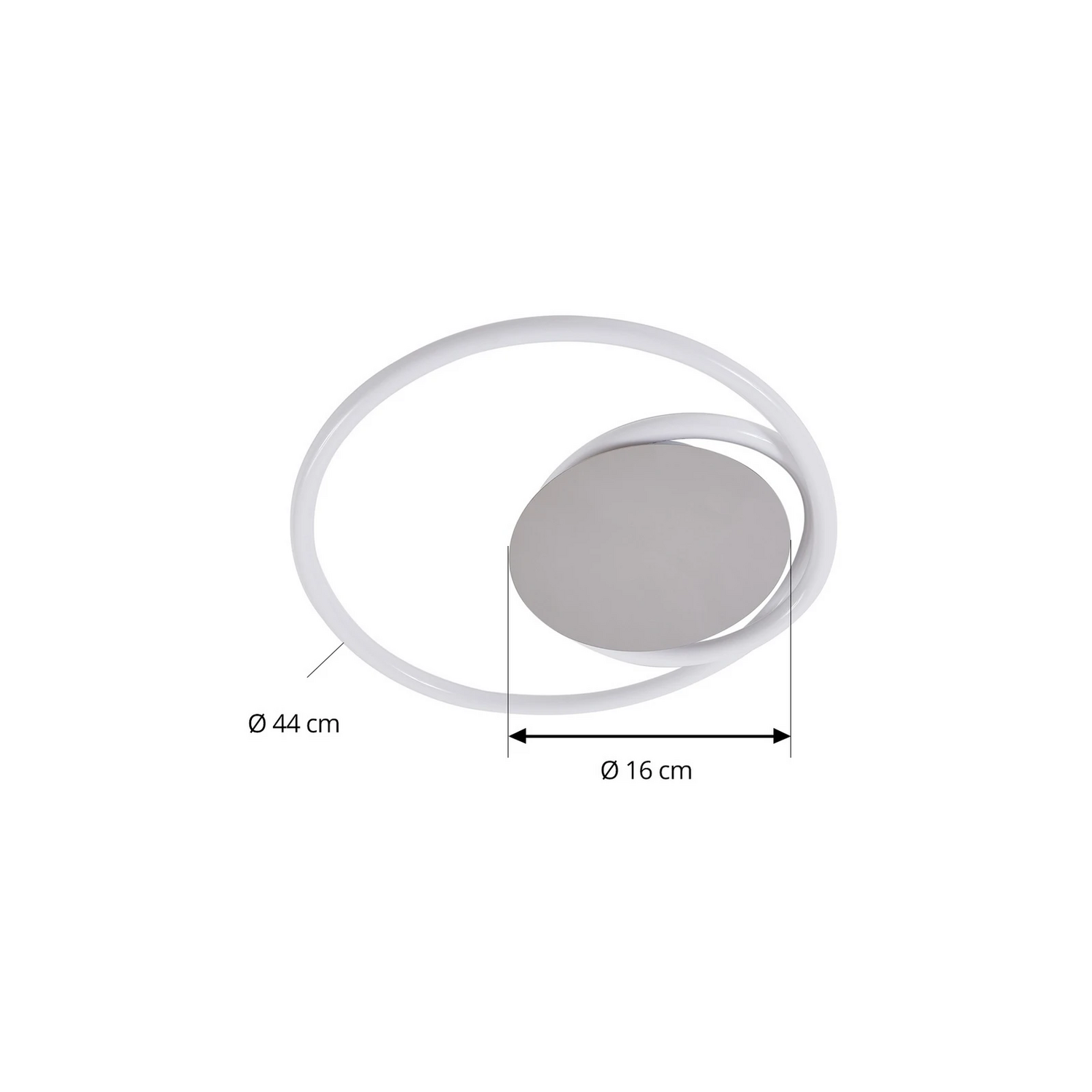 Lucande Led Deckenleuchte Valenora Chrom Weiß Pc ø 44 Cm Deckenlampe Lampe Spot B-Ware - 4251911791594