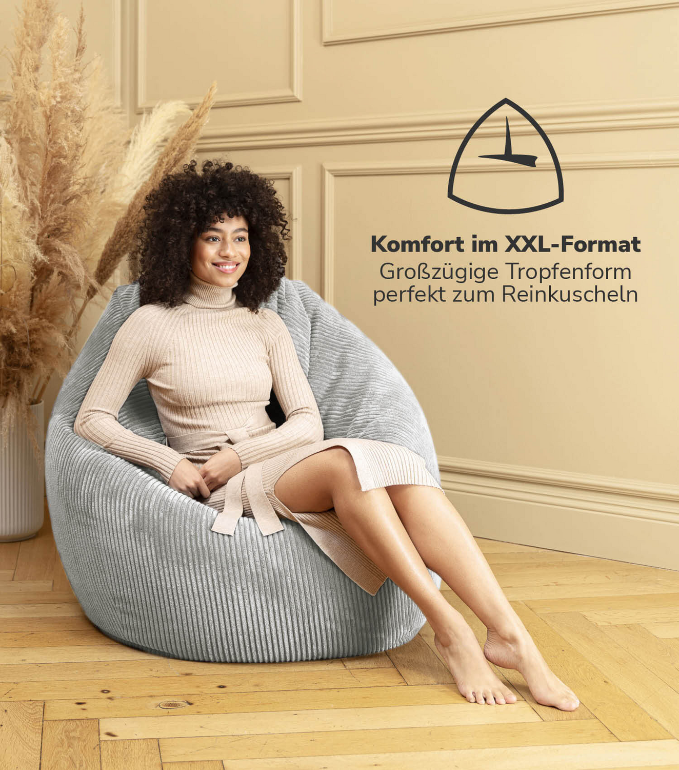 Mokebo Der Tagträumer Sitzsack Cord Xxl Sitz Bodenkissen Sitzkissen Kissen Sitz B-Ware - 4260669189584