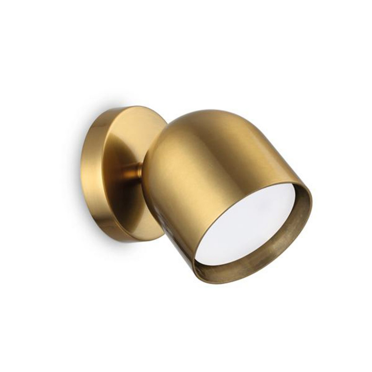 B-Ware Ideal Lux Wandlampe Dodo Messingfarben 1 Flg. Metall ø 8,5cm Wandleuchte Lampe