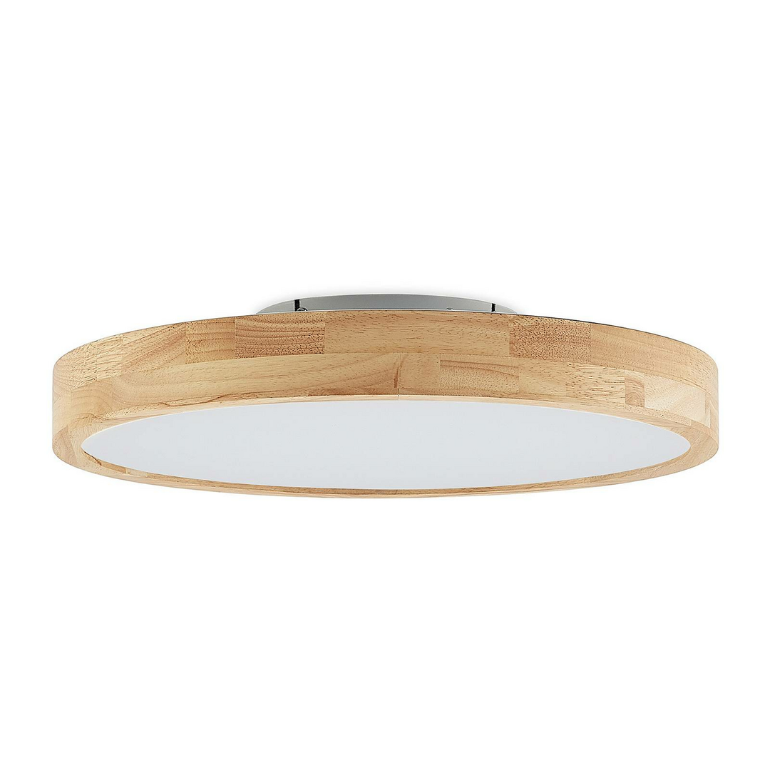 Lindby Lanira LED-Deckenlampe Deckenlampe Lampe Leuchte Eichenholz 50cm 29 W10